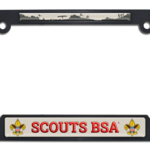 Scouting America (BSA) Black Open Corner 2026 License Plate Frame