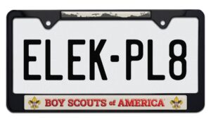 Scouting America Activity Black Standard 2026 License Plate Frame