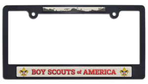 Scouting America (Boy Scouts) Black Standard Size 2026 License Plate Frame