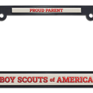 Scouting America (Boy Scouts) Black Proud Parent Standard Size 2026 License Plate Frame