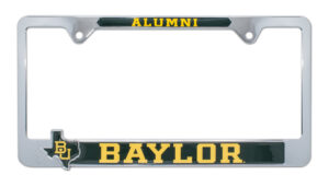 Baylor Alumni 2026 License Plate Frame with Texas Shape