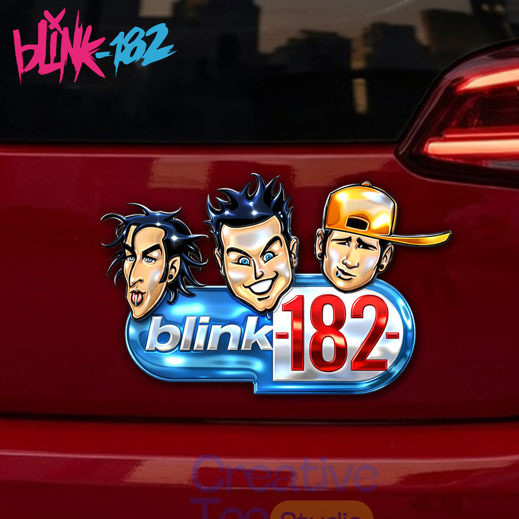 Blink-182 Car Name Badge Emblem Version 3 1 Blink-182 Car Name Badge Emblem Version 3