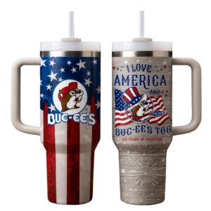 Buc-ee&rsquo;s I Love America And 250th Years of Freedom 40oz Tumbler