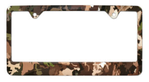 Woodland Camo 2026 License Plate Frame