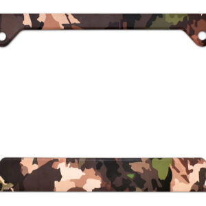Woodland Camo Open 2026 License Plate Frame