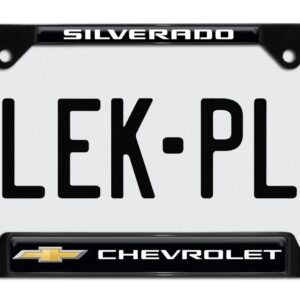 Chevy Silverado Open Black 2026 License Plate Frame