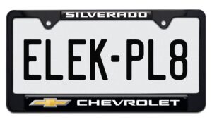 Chevy Silverado Standard Black 2026 License Plate Frame