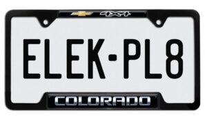 Colorado 4x4 Open Black 2026 License Plate Frame