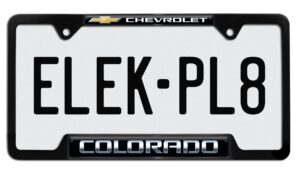 Colorado Chevy Open Black 2026 License Plate Frame