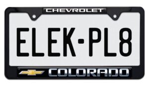 Colorado Chevy Standard Black 2026 License Plate Frame