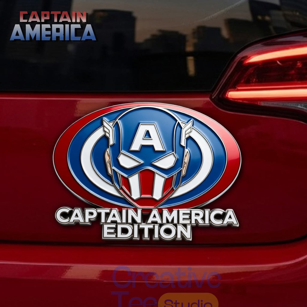 Unique Captain America Car Name Badge Emblem Version 2 2 Captain America Car Name Badge Emblem Version 2