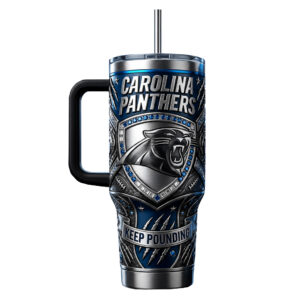 Carolina Panthers Midnight Roar Keep Pounding 2026 40oz Tumbler