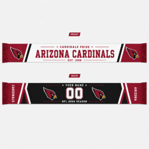 Custom Name And Number Arizona Cardinals 2026 Season Scarf Version 1