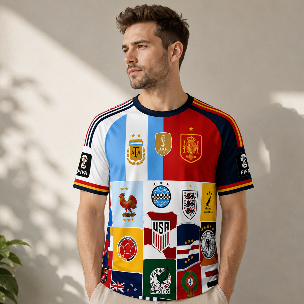 Custom Name And Number IShowSpeed All Countries World Cup 2026 Mashup Graphic Shirt for Soccer Fans 2 Custom Name And Number IShowSpeed All Countries World Cup 2026 Mashup Graphic Shirt for Soccer Fans - Image 2