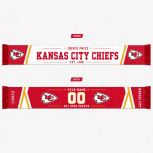 Custom Name And Number Kansas City Chiefs 2026 Season Scarf Version 1