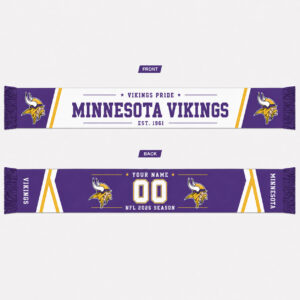 Custom Name And Number Minnesota Vikings 2026 Season Scarf Version 1