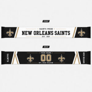 Custom Name And Number New Orleans Saints 2026 Season Scarf Version 1