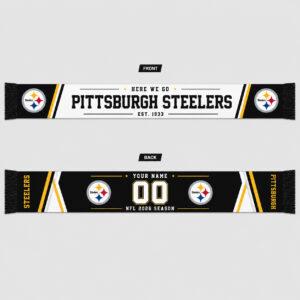 Custom Name And Number Pittsburgh Steelers 2026 Season Scarf Version 1