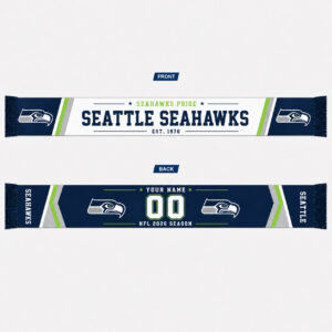 Custom Name And Number Seattle Seahawks 2026 Season Scarf Version 1