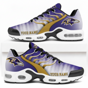 Custom Name Baltimore Ravens National Football League New Version 2026 Air Cushion Sneakers