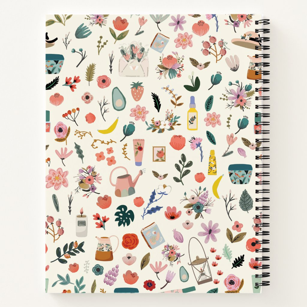 Custom Name Botanical Beauty Nature Pattern Notebook 2 Custom Name Botanical Beauty Nature Pattern Notebook