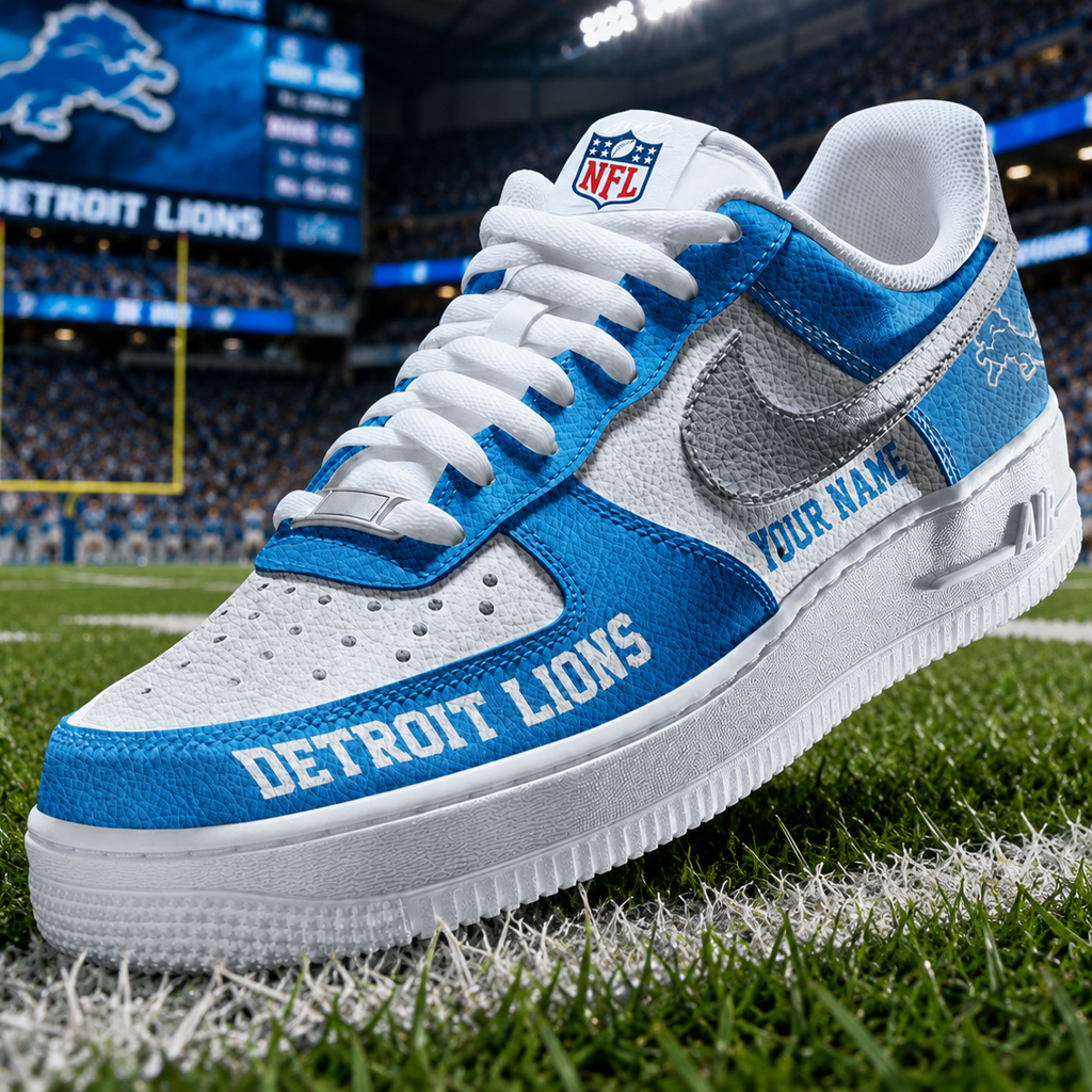 Custom Name Detroit Lions New Version 2026 Shoes Sneakers for Football Fans 2 Custom Name Detroit Lions New Version 2026 Shoes Sneakers for Football Fans - Image 2