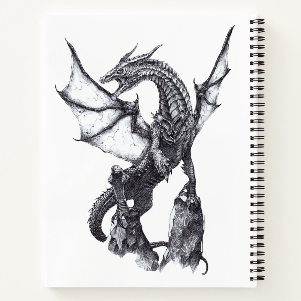 Custom Name Fantasy Dragon Drawing Notebook 2 Custom Name Fantasy Dragon Drawing Notebook