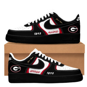 Unique Custom Name Georgia Bulldogs Air Force 1 Shoes Sneakers for College Football Fans