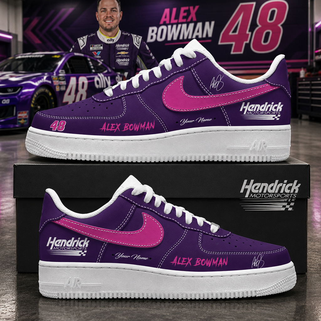 Custom Name Hendrick Motorsports Alex Bowman 2026 Air Force 1 Shoes Sneakers Version 1 for Racing Fans 2 Custom Name Hendrick Motorsports Alex Bowman 2026 Air Force 1 Shoes Sneakers Version 1 for Racing Fans - Image 2