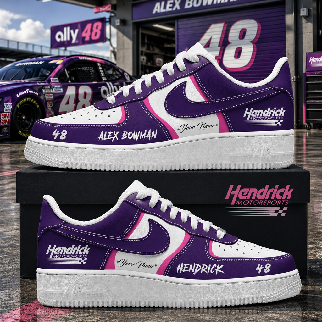 Custom Name Hendrick Motorsports Alex Bowman 2026 Air Force 1 Shoes Sneakers Version 2 for Racing Fans 2 Custom Name Hendrick Motorsports Alex Bowman 2026 Air Force 1 Shoes Sneakers Version 2 for Racing Fans - Image 2