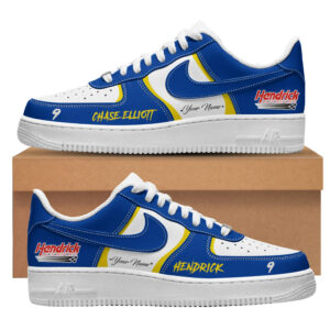 Custom Name Hendrick Motorsports Chase Elliott 2026 Air Force 1 Shoes Sneakers Version 2 for Racing Fans