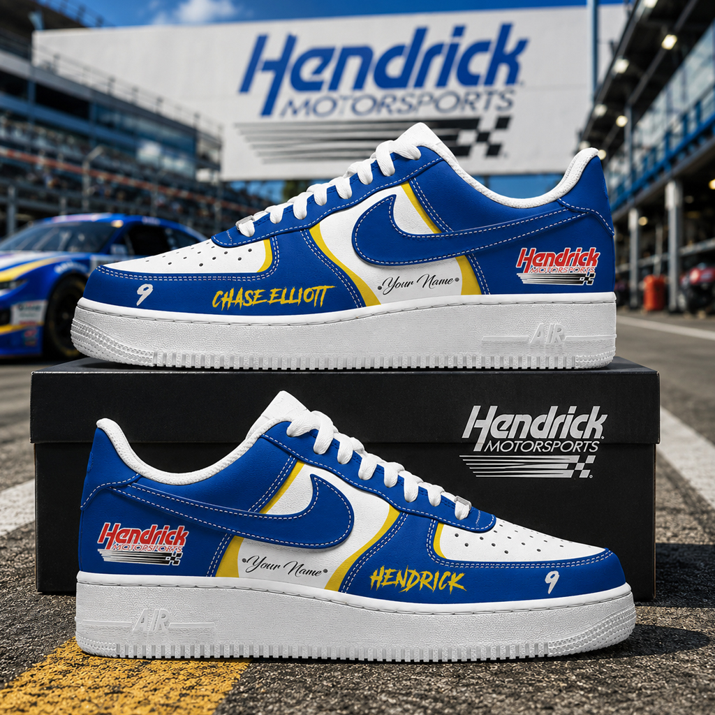 Custom Name Hendrick Motorsports Chase Elliott 2026 Air Force 1 Shoes Sneakers Version 2 for Racing Fans 2 Custom Name Hendrick Motorsports Chase Elliott 2026 Air Force 1 Shoes Sneakers Version 2 for Racing Fans - Image 2