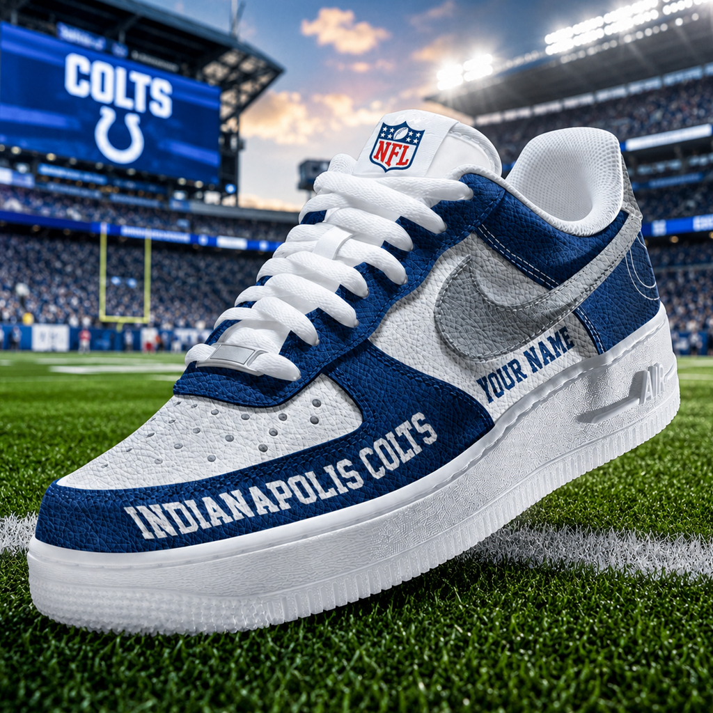 Custom Name Indianapolis Colts New Version 2026 Shoes Sneakers for Football Fans 2 Custom Name Indianapolis Colts New Version 2026 Shoes Sneakers for Football Fans - Image 2