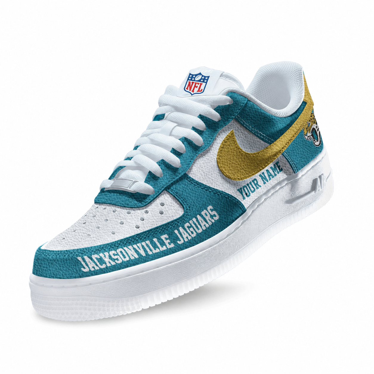 Custom Name Jacksonville Jaguars New Version 2026 Shoes Sneakers for Football Fans 1 Custom Name Jacksonville Jaguars New Version 2026 Shoes Sneakers for Football Fans