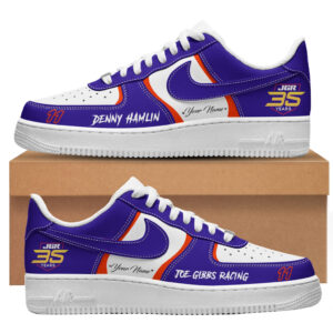Custom Name Joe Gibbs Racing Denny Hamlin 2026 Air Force 1 Shoes Sneakers for Racing Fans