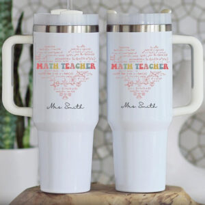 Custom Name Math Teacher Back To School 2026 Tumbler