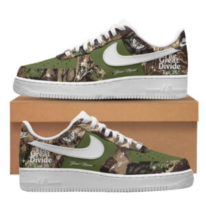 Custom Name Noah Kahan The Great Divide Camo Air Force 1 Shoes Sneakers for Music Fans