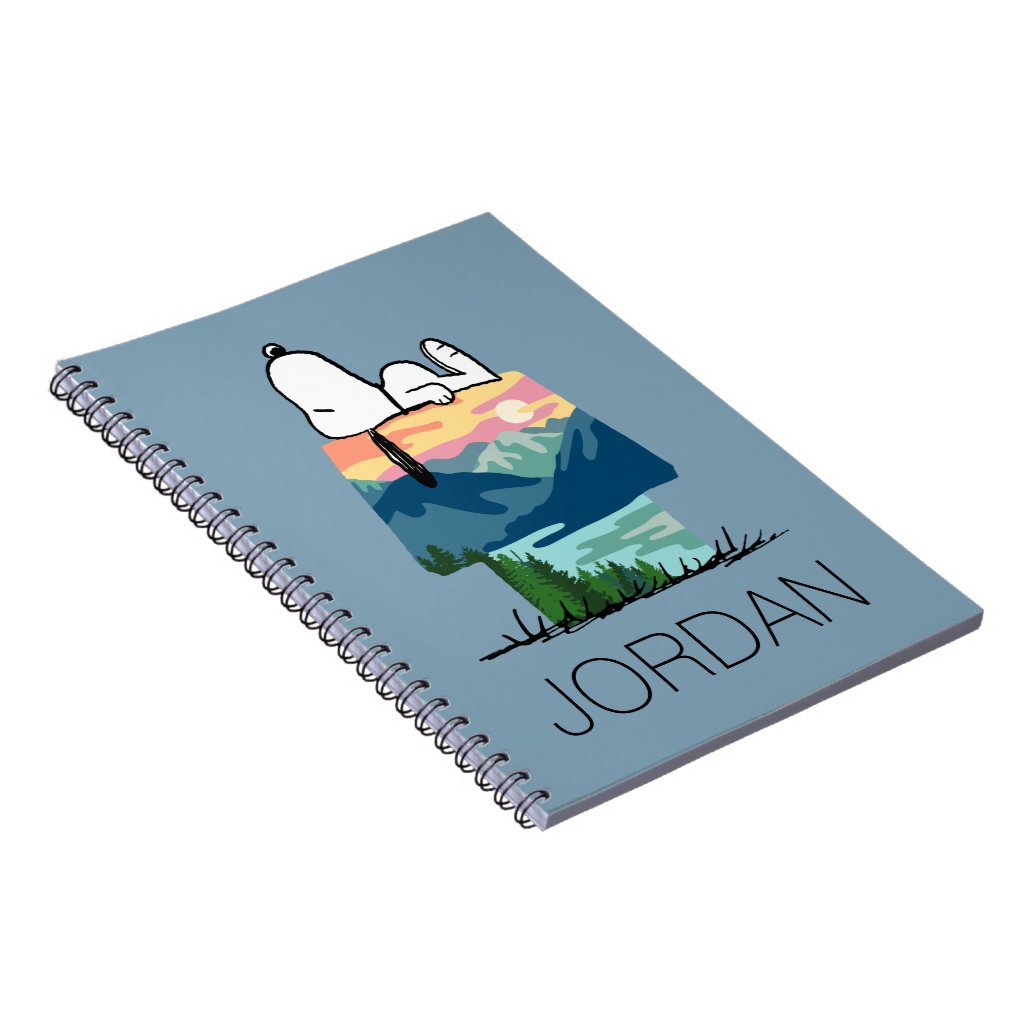 Custom Name Peanuts Snoopy Dog House Sunrise Notebook 2 Custom Name Peanuts Snoopy Dog House Sunrise Notebook