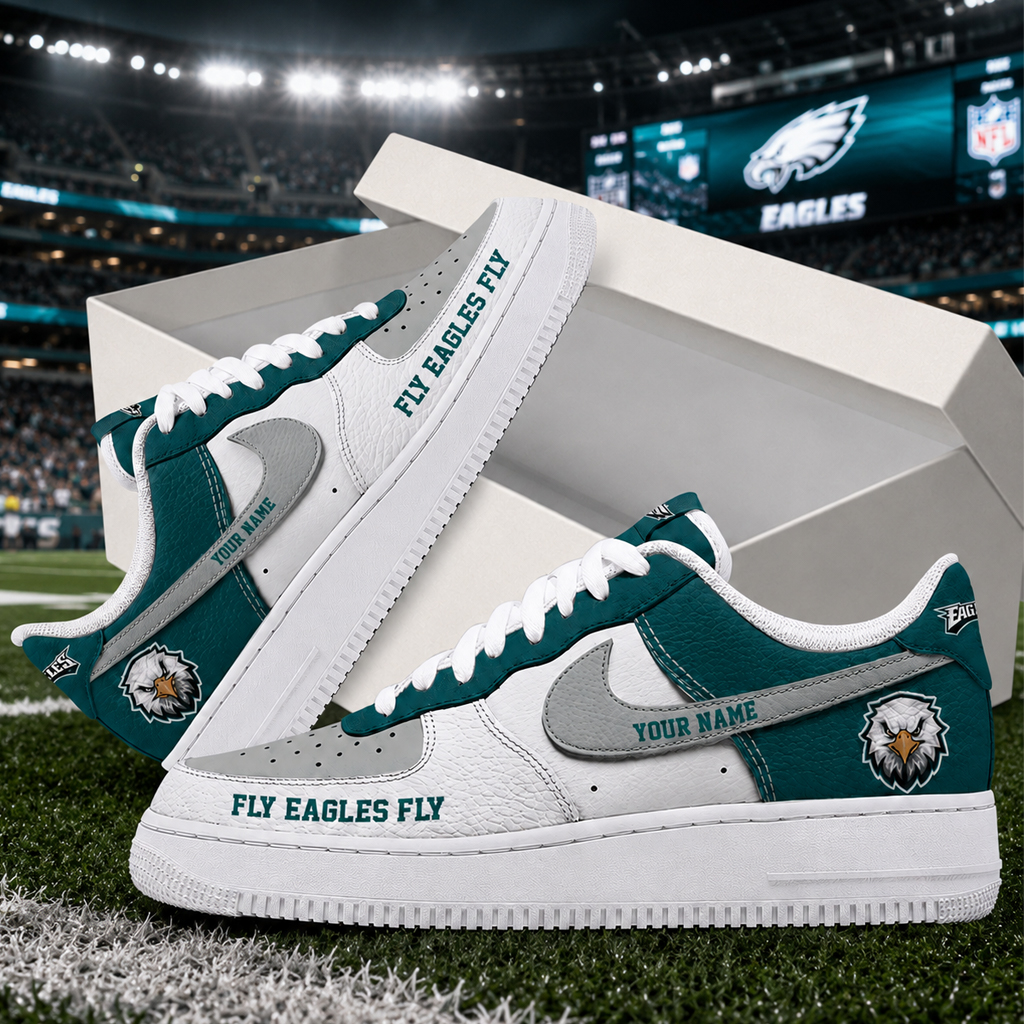Custom Name Philadelphia Eagles New Version 2026 Fly Eagles Fly Shoes Sneakers for Football Fans 2 Custom Name Philadelphia Eagles New Version 2026 Fly Eagles Fly Shoes Sneakers for Football Fans - Image 2