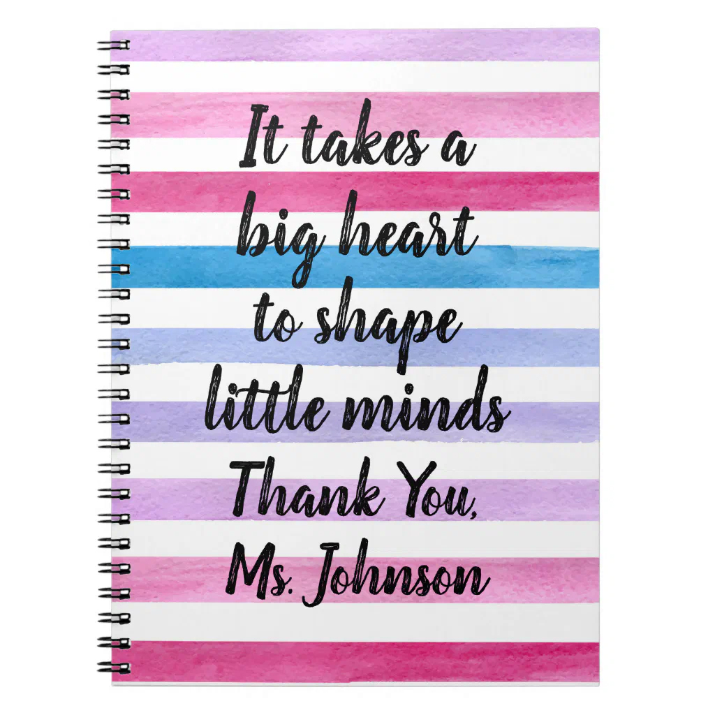Custom Name Teacher Appreciation Quote Notebook 1 Custom Name Teacher Appreciation Quote Notebook
