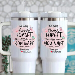 Custom Name Teacher Never Forget The Difference You Make Tumbler