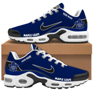 Custom Name Toronto Maple Leafs Blue Air Cushion Shoes 2026 for Hockey Fans