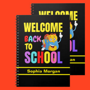 Custom Name Welcome Back to School Notebook