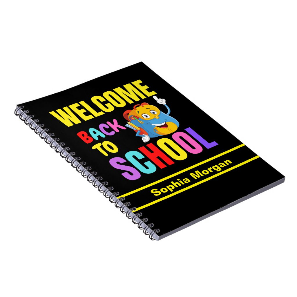 Custom Name Welcome Back to School Notebook 4 Custom Name Welcome Back to School Notebook