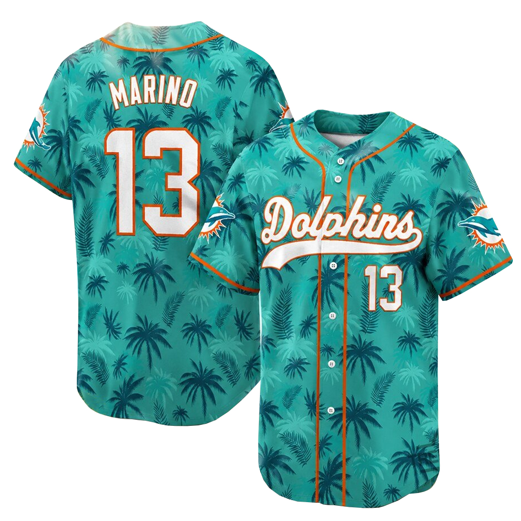 Custom Name and Number Miami Dolphins Miami Vice City 2026 Baseball Jersey for Football Fans