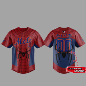 Custom Name and Number New York Mets Spider Man 2026 Baseball Jersey for Baseball Fans