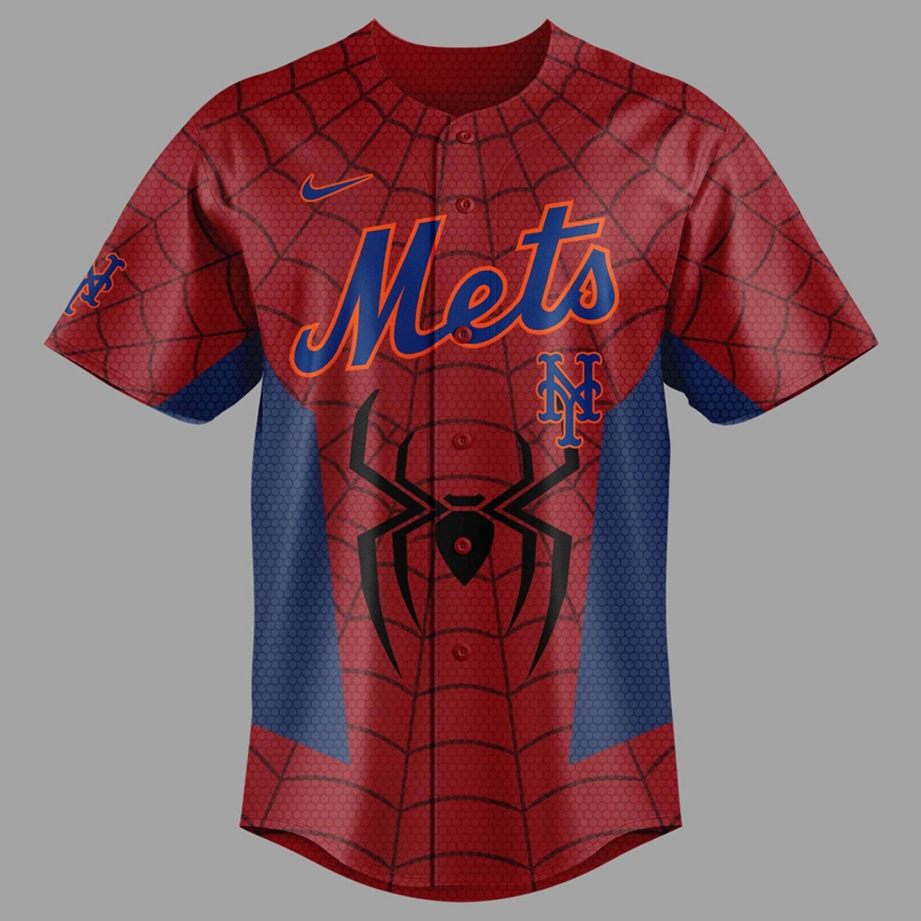 Custom Name and Number New York Mets Spider Man 2026 Baseball Jersey for Baseball Fans 2 Custom Name and Number New York Mets Spider Man 2026 Baseball Jersey for Baseball Fans - Image 2