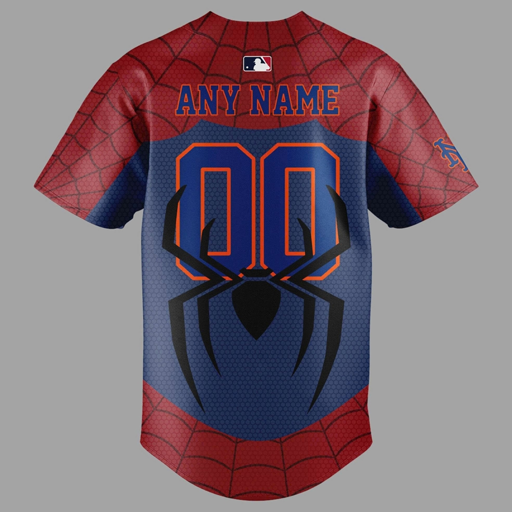Custom Name and Number New York Mets Spider Man 2026 Baseball Jersey for Baseball Fans 3 Custom Name and Number New York Mets Spider Man 2026 Baseball Jersey for Baseball Fans - Image 3