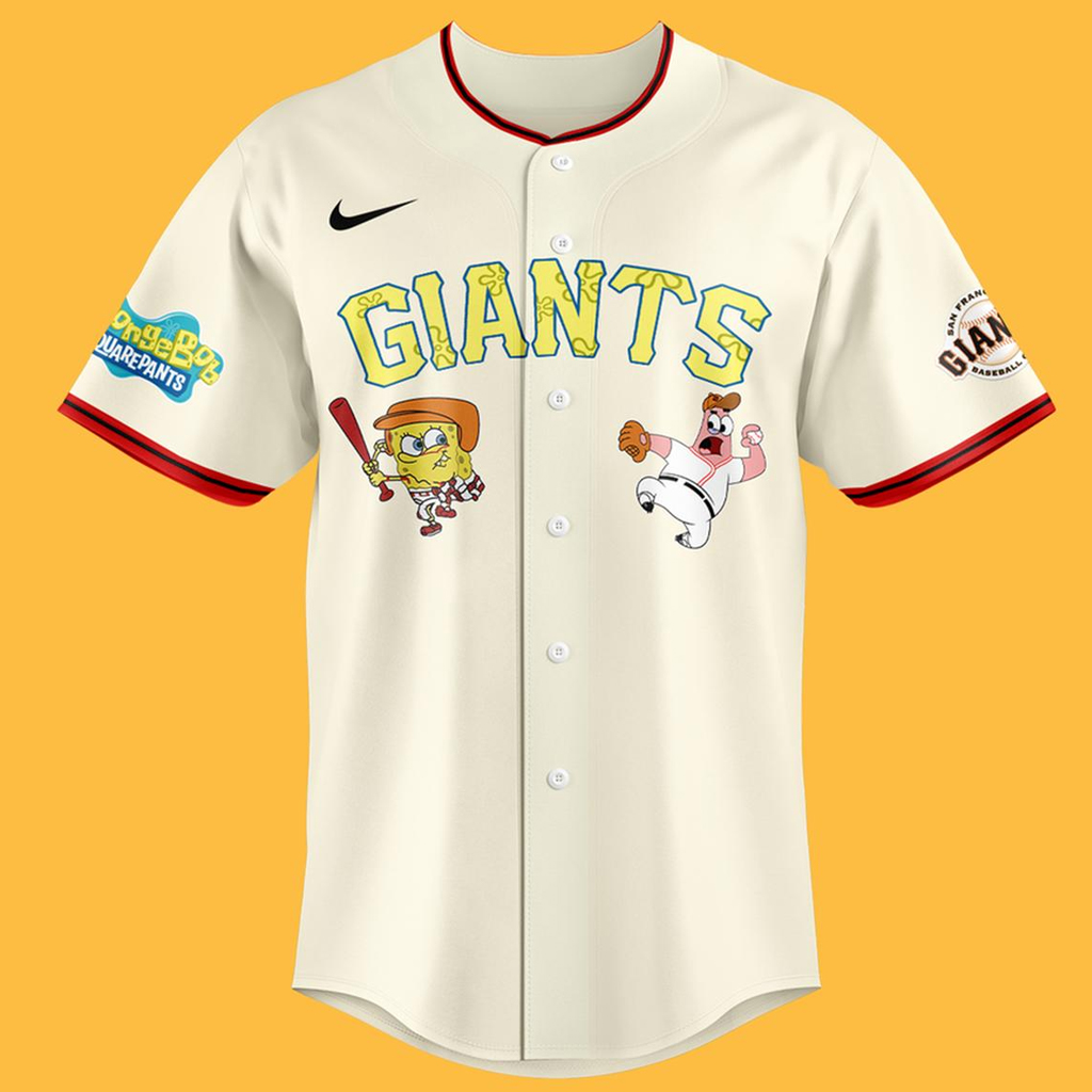 Custom Name and Number San Francisco Giants x SpongeBob SquarePants Night 2026 Baseball Jersey for Baseball and Animation Fans 2 Custom Name and Number San Francisco Giants x SpongeBob SquarePants Night 2026 Baseball Jersey for Baseball and Animation Fans - Image 2