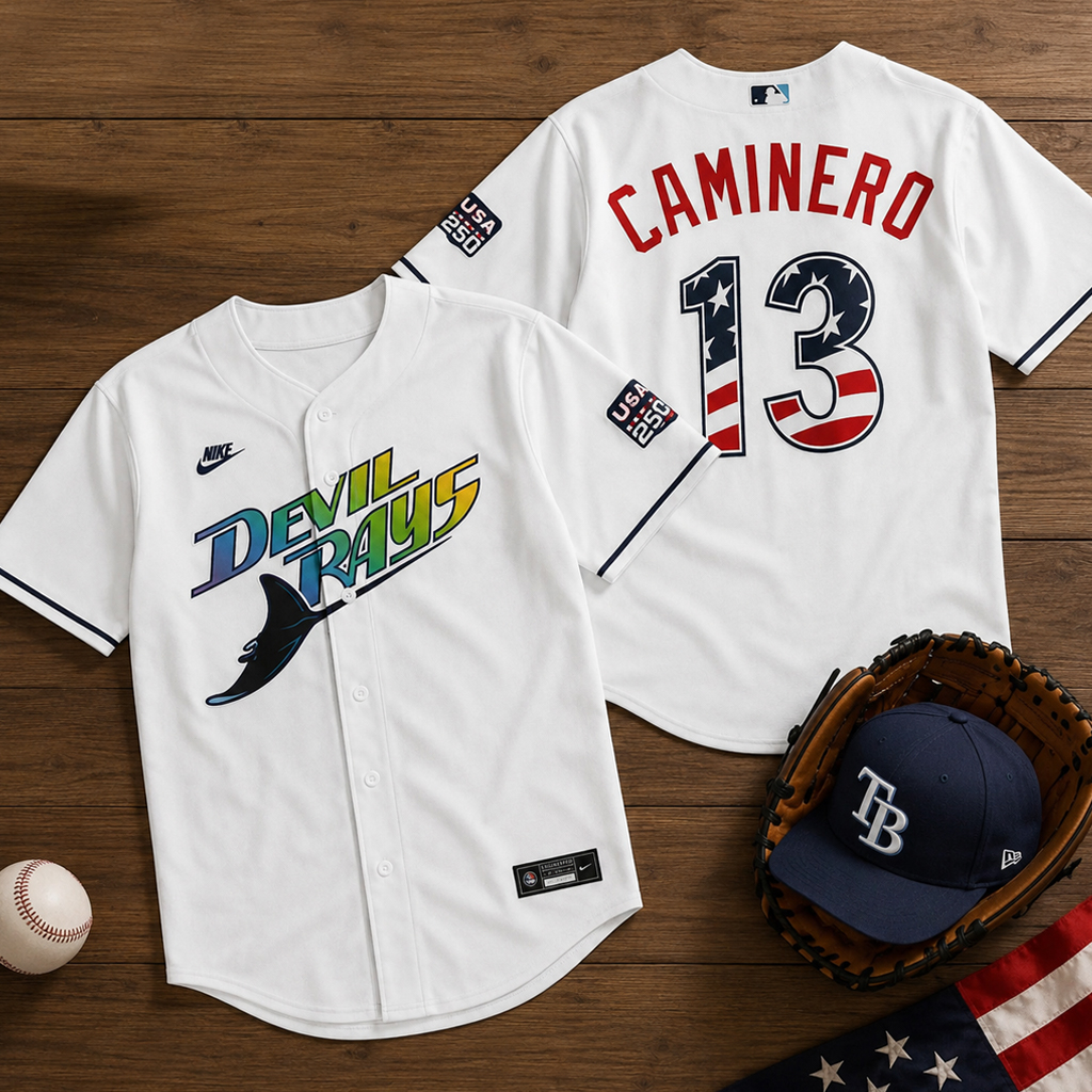 Custom Name and Number Tampa Bay Rays 2026 Devil Rays USA 250th Baseball Jersey for Baseball Fans 3 Custom Name and Number Tampa Bay Rays 2026 Devil Rays USA 250th Baseball Jersey for Baseball Fans - Image 3